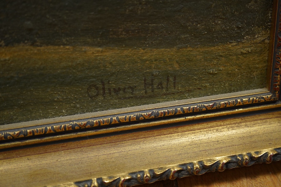 Oliver Hall RA, RE (1869-1957), ‘Autumn colour Cowdray Park’, signed, oil on canvas, 54 x 74cm